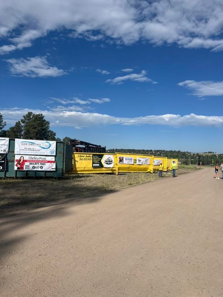 Row of dumpsters