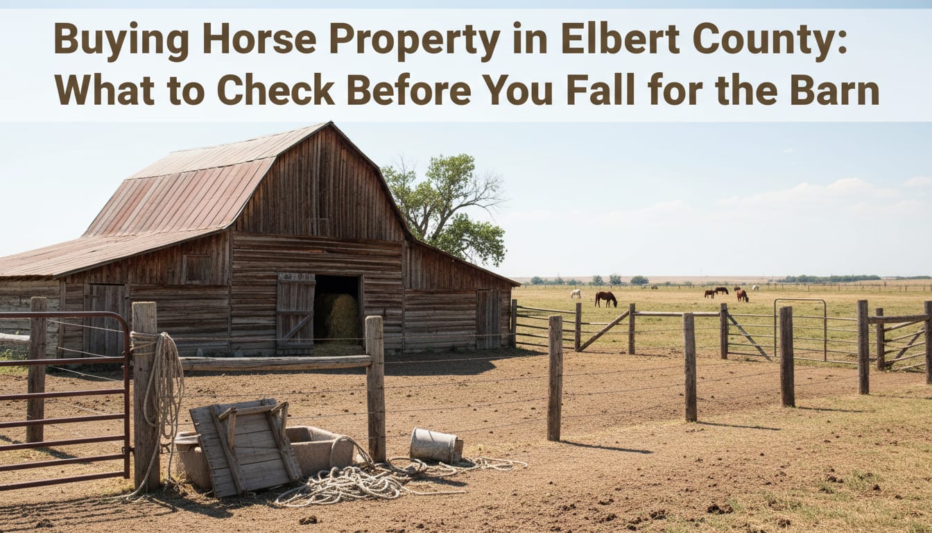 Buying Horse Property in Elbert County: What to Check Before You Fall for the Barn